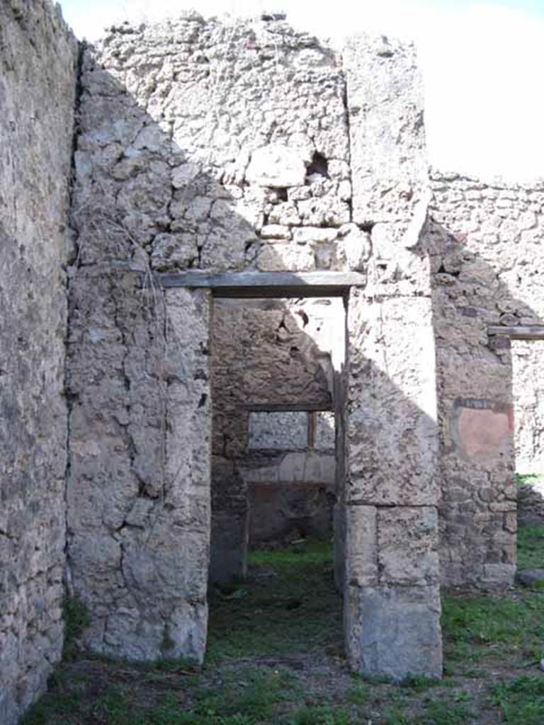 I.2.28 Pompeii. September 2010. Doorway to cubiculum in north-west corner of atrium, looking north. Photo courtesy of Drew Baker.


