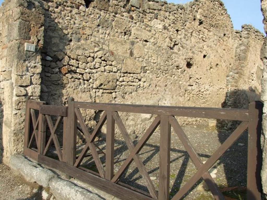 I.4.11 Pompeii. December 2007. Entrance.