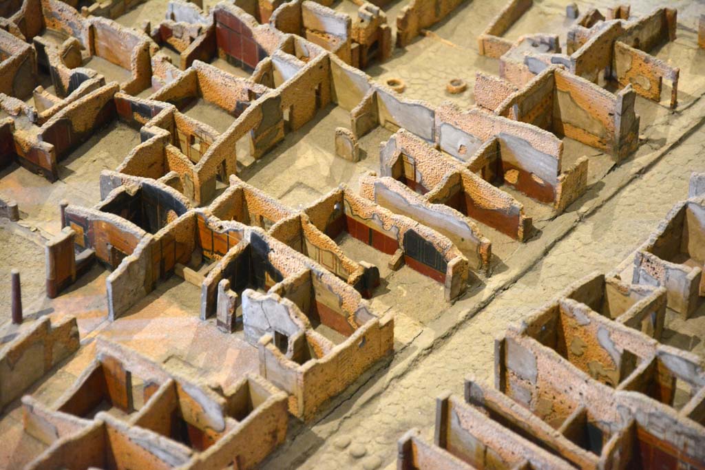 I.4.22 Pompeii. May 2019. 
Looking south-west towards long entrance corridor, in centre, from above Via dellAbbondanza, 
Foto Tobias Busen, ERC Grant 681269 DCOR.
