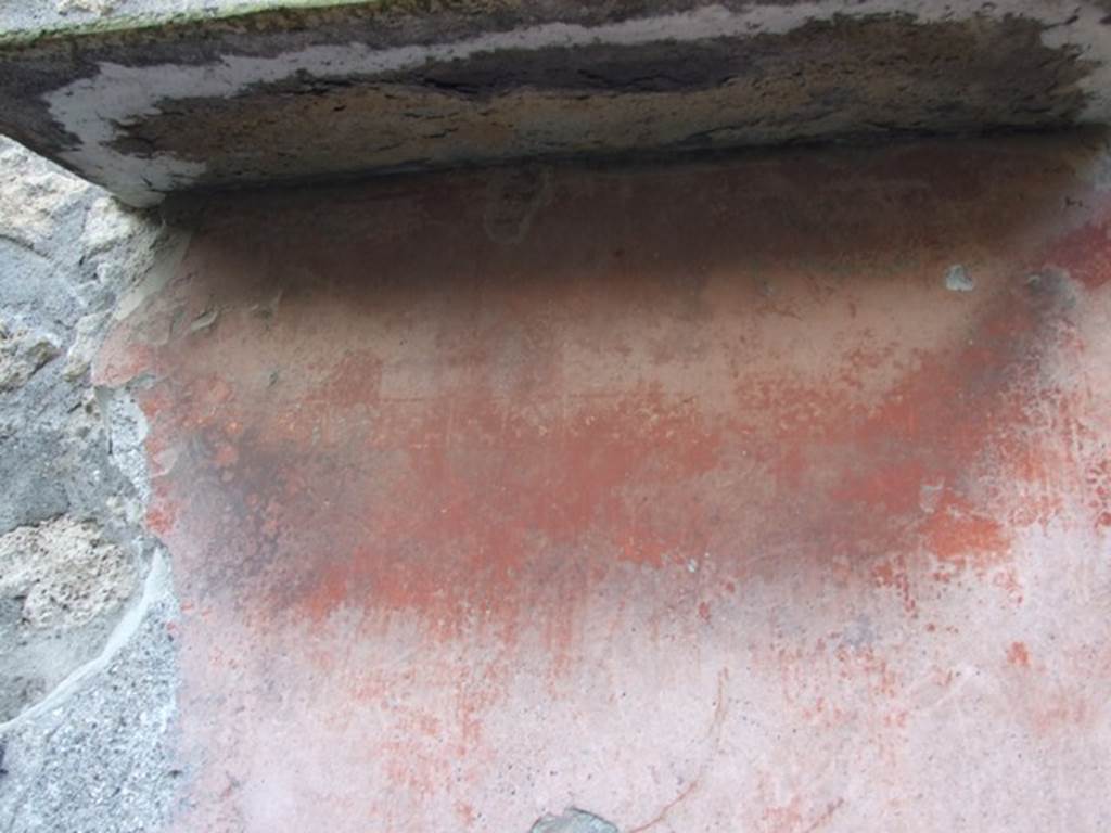 I.4.25/1.4.5 Pompeii. December 2007. Room 13, north wall of ala on north side of atrium, remains of painted plaster.