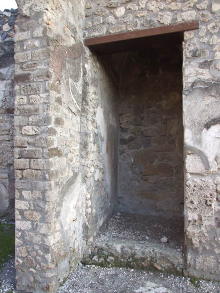I.4.25 Pompeii. December 2007. Doorway to room 31, repository or lararium?