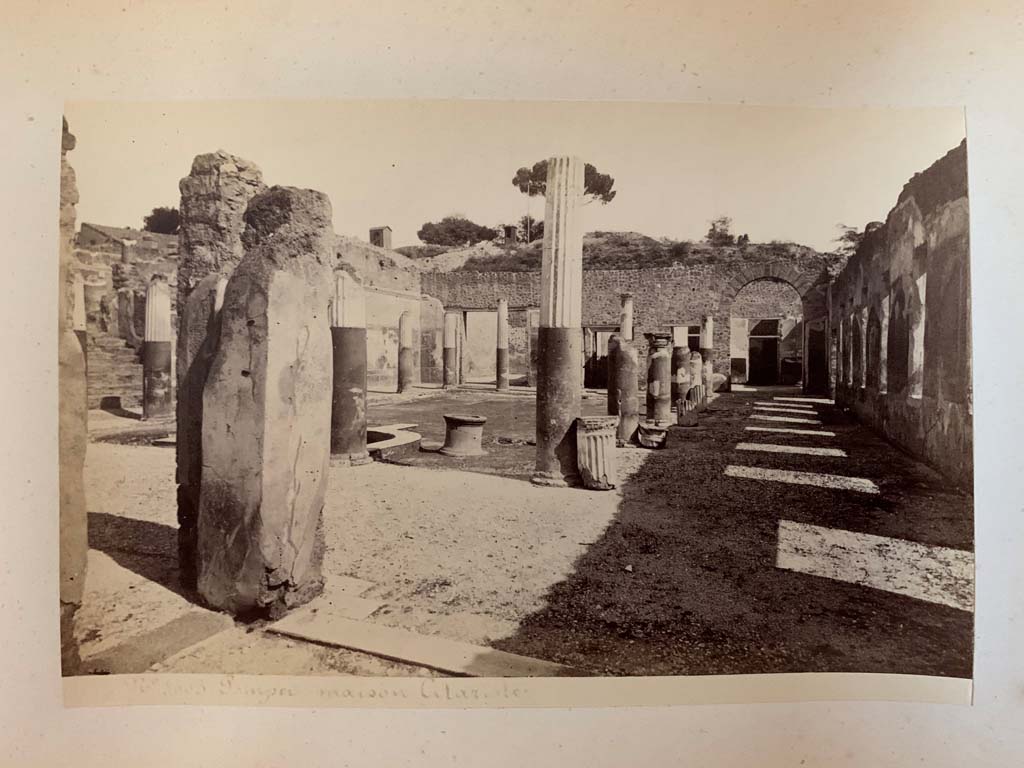 I.4.5/1.4.25 Pompeii. 
Photograph by M. Amodio, number 3003, from an album dated April 1878. Looking east across middle peristyle 17. Photo courtesy of Rick Bauer.