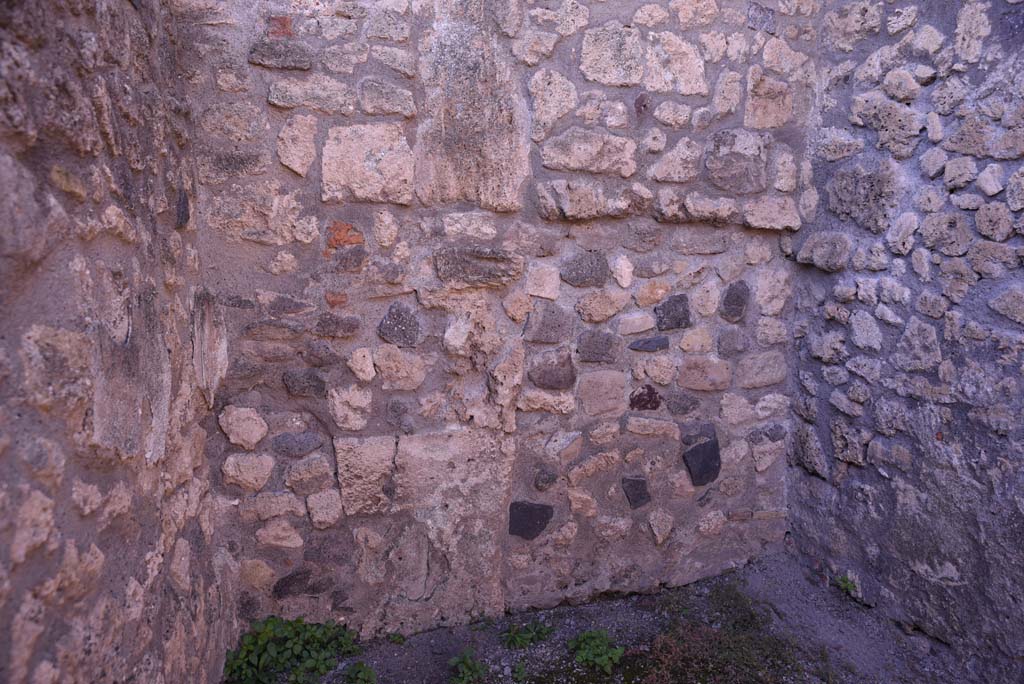 I.4.25/I.4.5 Pompeii. October 2019. Apodyterium 39, detail of west wall.
Foto Tobias Busen, ERC Grant 681269 DCOR.

