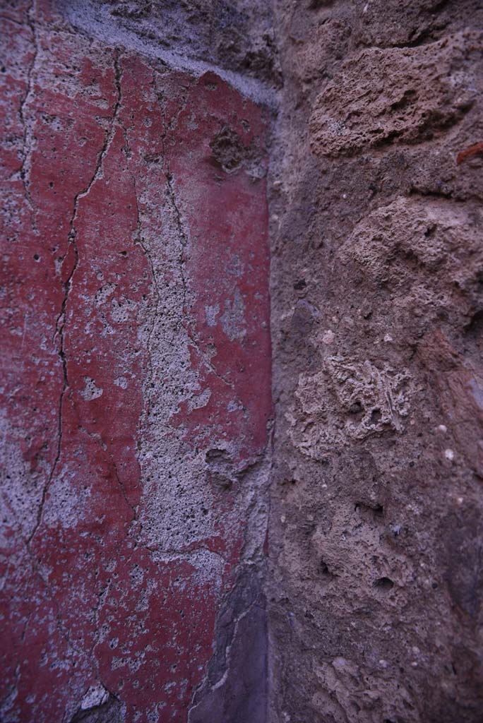 I.4.25 Pompeii. October 2019. Room 63, detail from north wall at east end in north-east corner. 
Foto Tobias Busen, ERC Grant 681269 DCOR.
