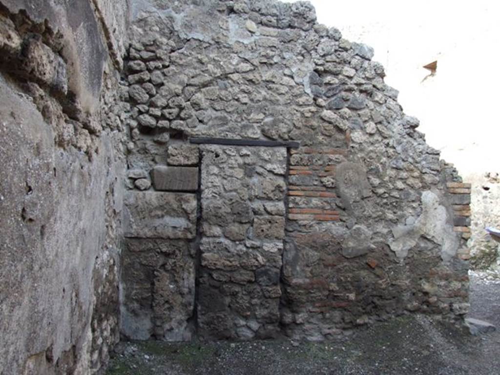 I.4.28 Pompeii. December 2007. Room 26, looking north at blocked door, connecting to I.4.25.