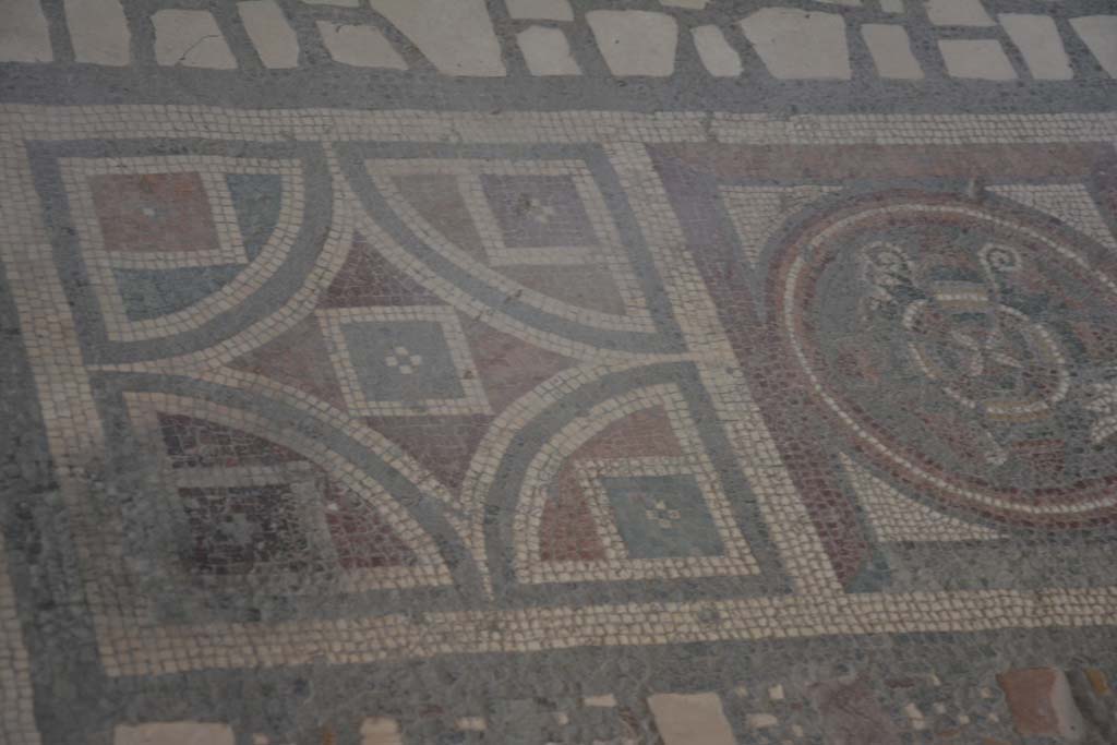 I.6.2 Pompeii. March 2019. Detail of decorative mosaic panels in threshold.
Foto Annette Haug, ERC Grant 681269 DÉCOR.