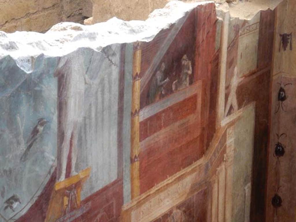 I.6.2 Pompeii. May 2016. Detail from upper west end of south wall. Photo courtesy of Buzz Ferebee.
