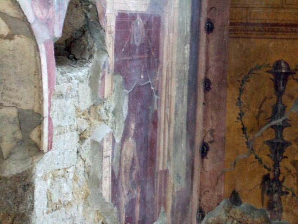 I.6.2 Pompeii. May 2006. Frigidarium, lower south wall, west end. 