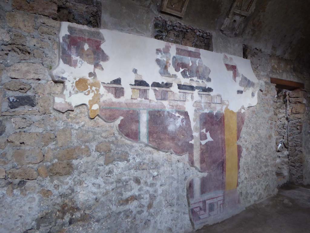 I.6.2 Pompeii. January 2017. Looking east along painted panel on north wall of north wing of cryptoporticus.
Foto Annette Haug, ERC Grant 681269 DÉCOR.

