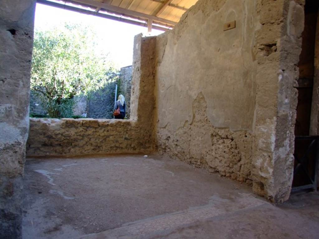 I.6.4 Pompeii.  March 2009.  Room 15, Tablinum.  West wall.  Looking south.
