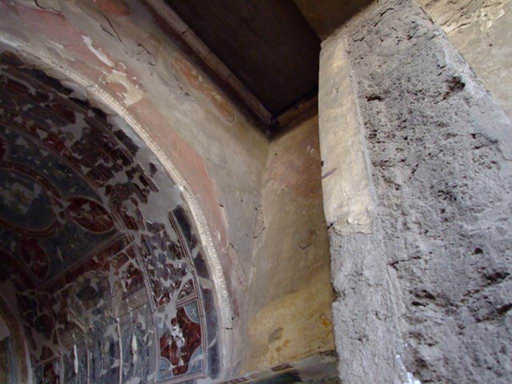 I.6.4 Pompeii.  March 2009. Room 16, Sacellum. Outer west side.