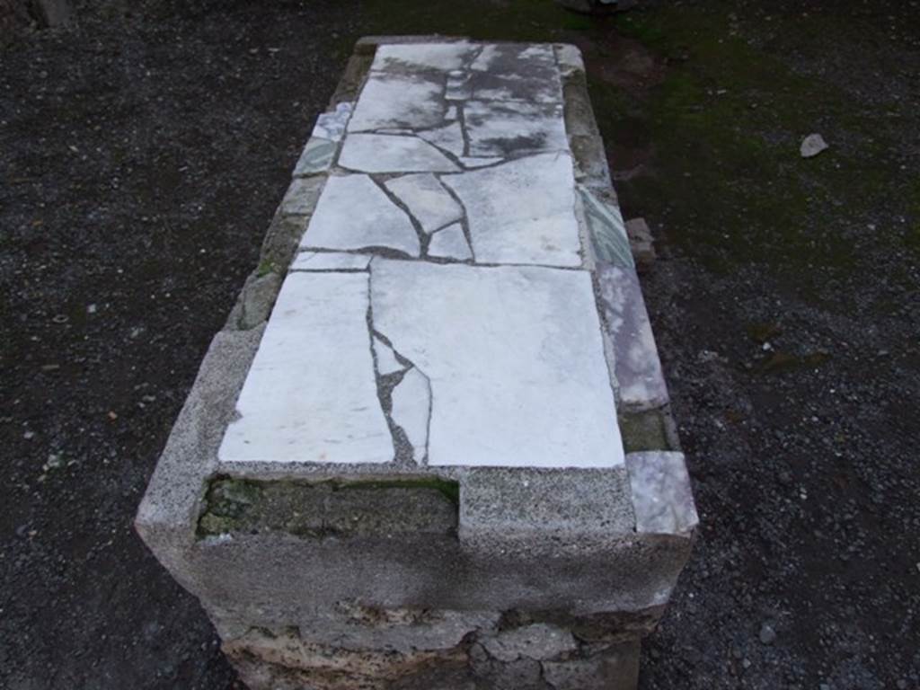I.6.5 Pompeii. December 2007. Remains of one side of a two sided counter.