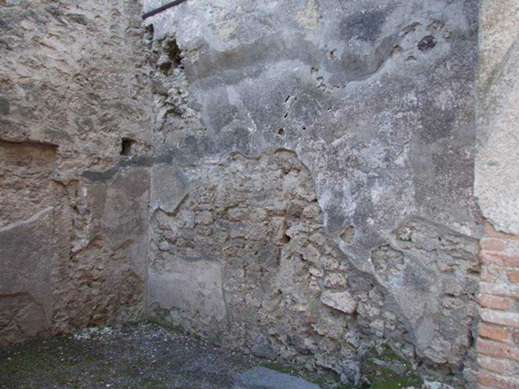 I.6.5 Pompeii. December 2007.  West wall which also had the stairs to the upper floor from entrance I.6.6.