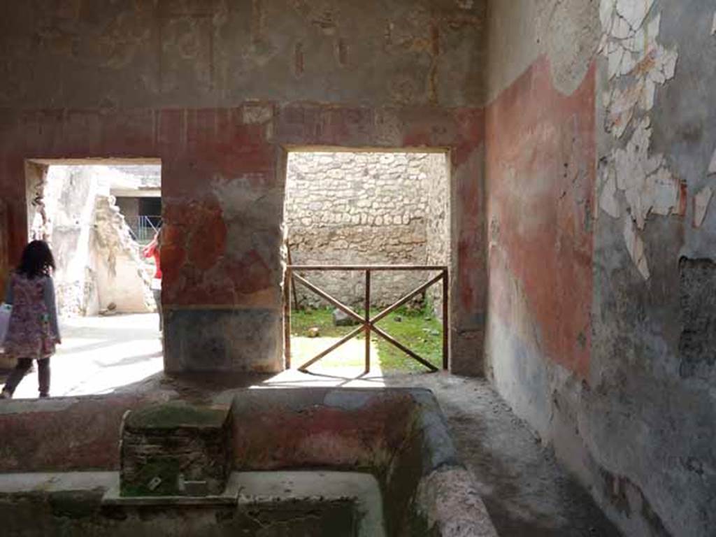 I.6.7 Pompeii. May 2010. Two doorways on the south side of the atrium.