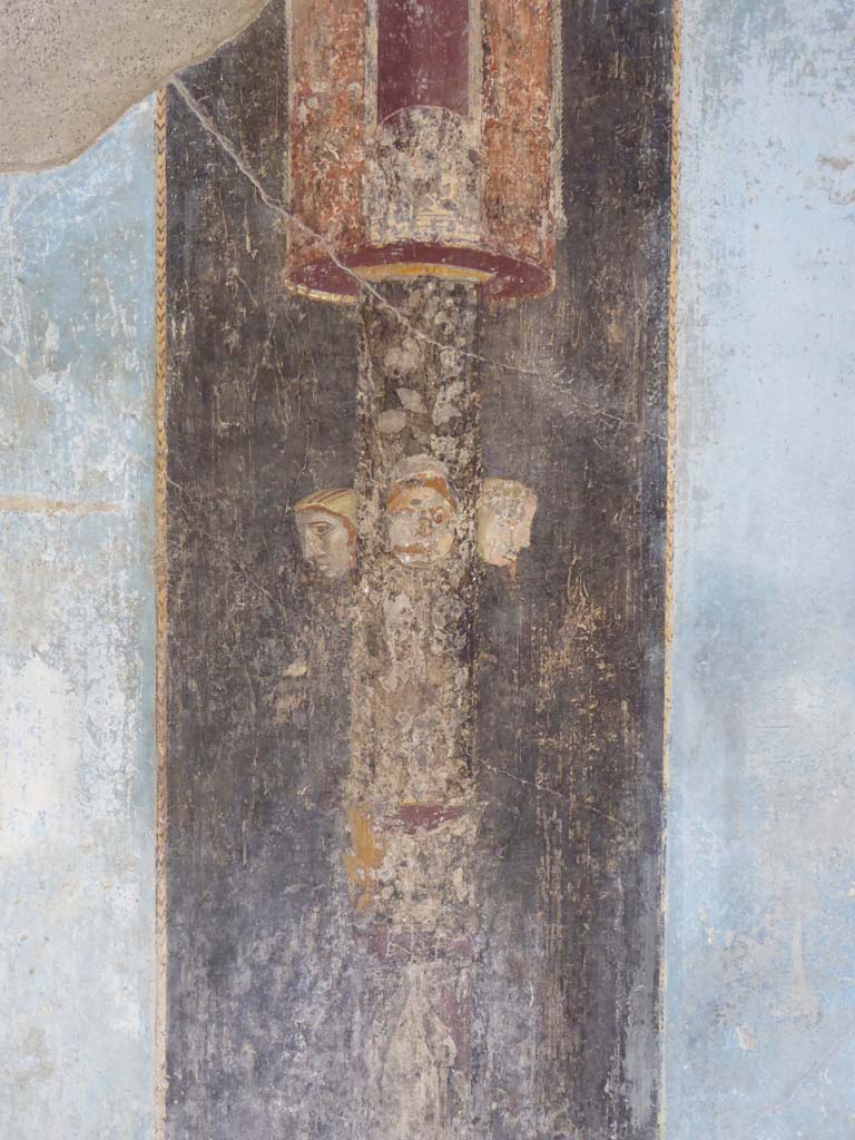 I.6.11 Pompeii. September 2015. Detail of painted decoration from east wall in north-east corner.
Foto Annette Haug, ERC Grant 681269 DÉCOR.