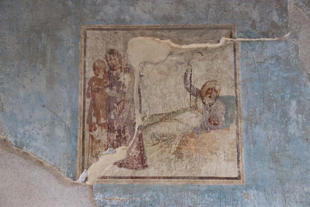 I.6.11 Pompeii. September 2017. Fresco on east wall in north-east corner of atrium. Photo courtesy of Klaus Heese.