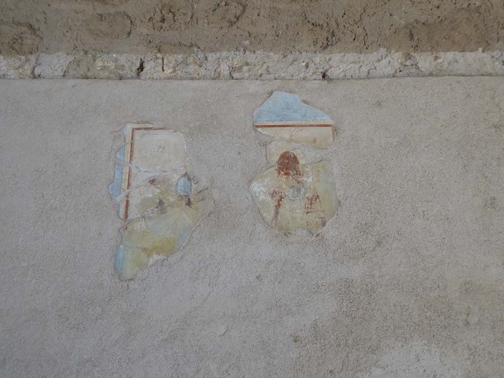 I.6.11 Pompeii. September 2015. Remains of wall painting from south side of the door to cubiculum 2 in the east wall of atrium.
Foto Annette Haug, ERC Grant 681269 DÉCOR.