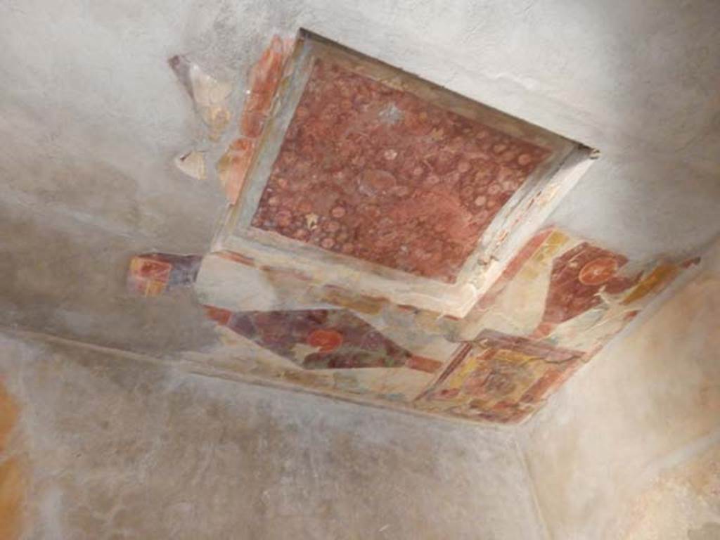 I.6.11 Pompeii. May 2015. Decorated ceiling of second cubiculum on east side of atrium.  Photo courtesy of Buzz Ferebee.
