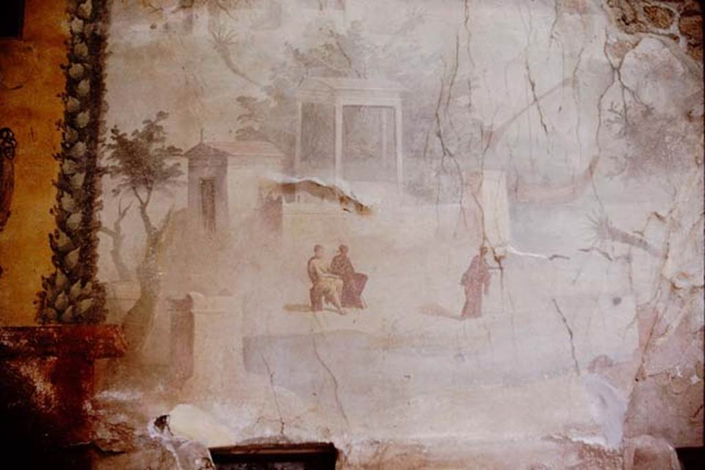 I.6.15 Pompeii. 1964. Room 9, east wall of small garden. Nile scene. Photo by Stanley A. Jashemski.
Source: The Wilhelmina and Stanley A. Jashemski archive in the University of Maryland Library, Special Collections (See collection page) and made available under the Creative Commons Attribution-Non Commercial License v.4. See Licence and use details.
J64f0960