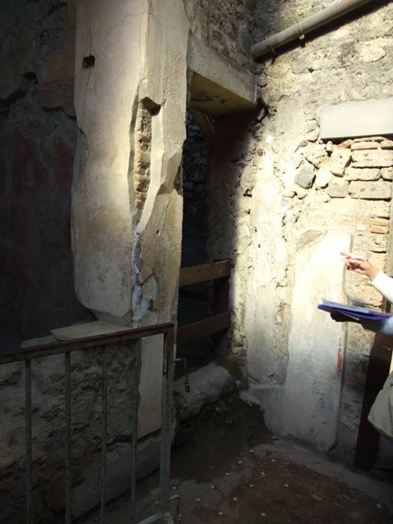 I.6.15 Pompeii. March 2009. Doorway to Room 10, and another room, in north east corner of South Portico and Garden area.