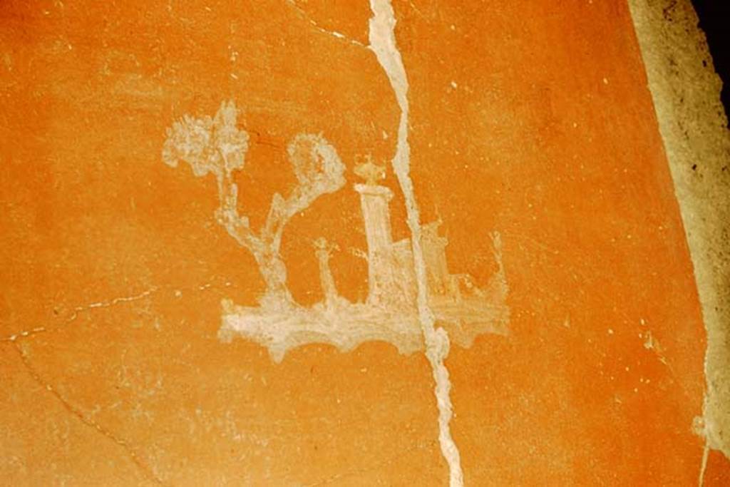 I.7.1 Pompeii. 1957. 
Wall painting of landscape from the north wall of the peristyle, between the doorways to the oecus and the small room.
Photo by Stanley A. Jashemski.
Source: The Wilhelmina and Stanley A. Jashemski archive in the University of Maryland Library, Special Collections (See collection page) and made available under the Creative Commons Attribution-Non-Commercial License v.4. See Licence and use details.
J57f0214


