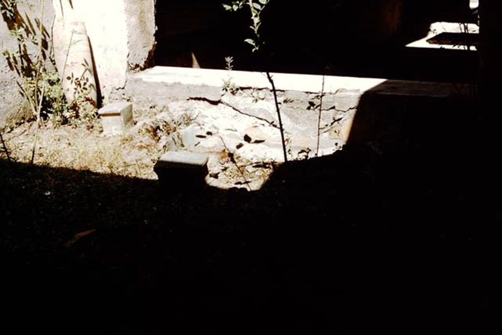 I.7.3 Pompeii. 1959. Looking north-west across garden area towards window to atrium.
Photo by Stanley A. Jashemski.
Source: The Wilhelmina and Stanley A. Jashemski archive in the University of Maryland Library, Special Collections (See collection page) and made available under the Creative Commons Attribution-Non Commercial License v.4. See Licence and use details.
J59f0551
