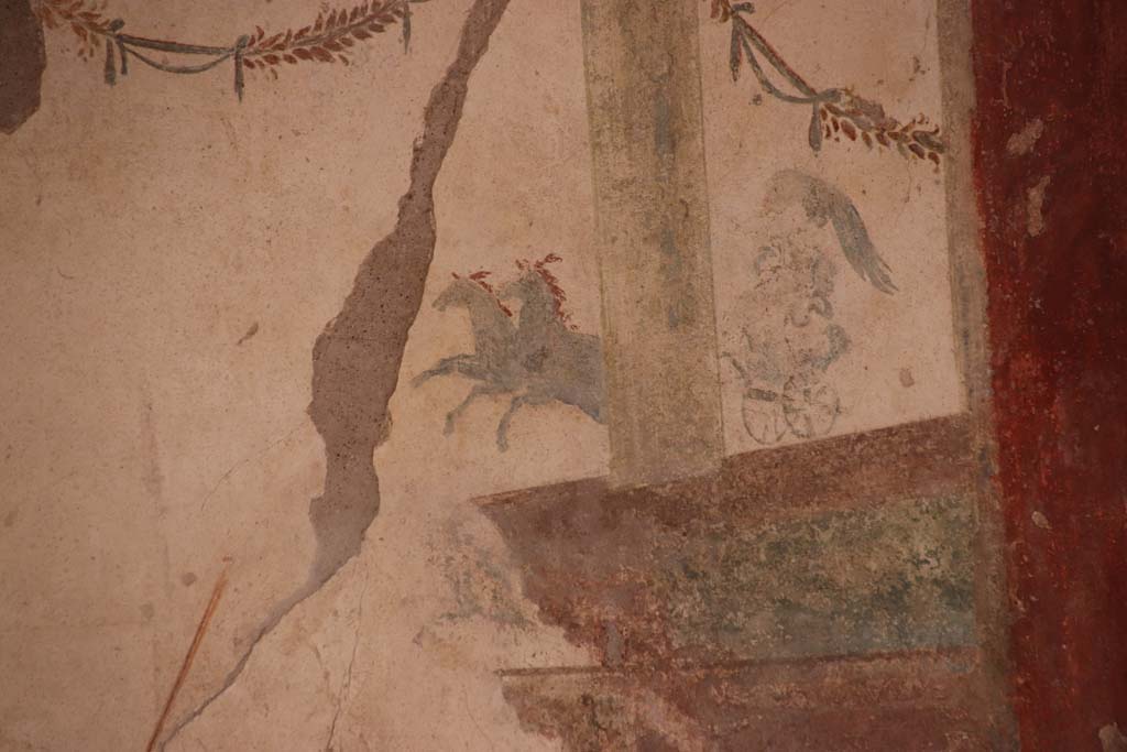 I.7.11 Pompeii. September 2021. Detail from panel at west end of north wall. Photo courtesy of Klaus Heese.