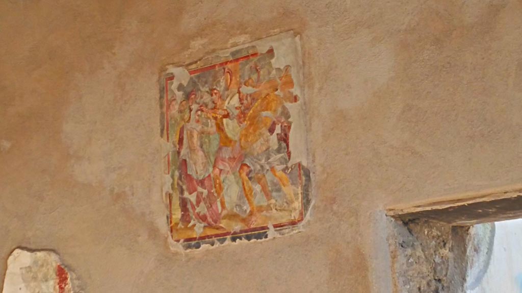 I.7.11 Pompeii. 2017/2018/2019. 
Central wall painting from east wall of triclinium, of the painting of Helen and Menelaus. Photo courtesy of Giuseppe Ciaramella.
