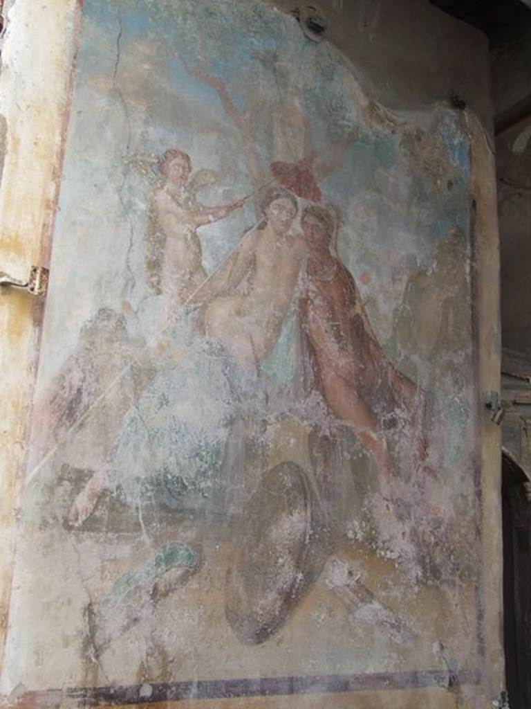 I.7.12 Pompeii. December 2006. Wall painting of Mars and Venus, on west wall of north-portico.

