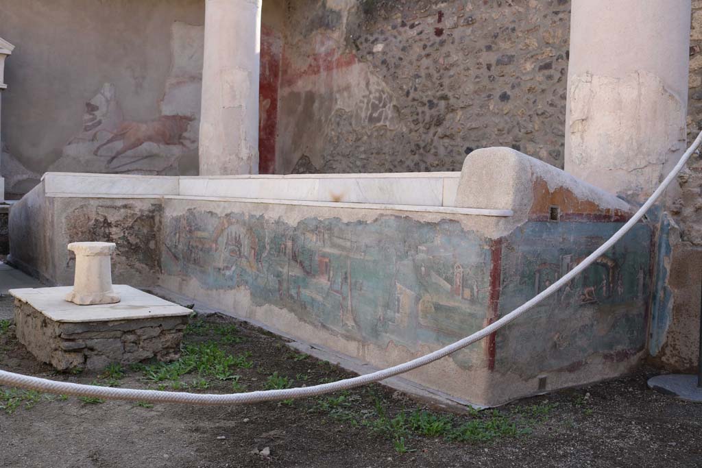 I.7.12 Pompeii. December 2018. Looking towards west side of summer triclinium. Photo courtesy of Aude Durand.