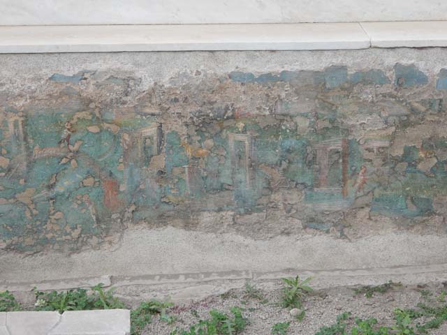 I.7.12 Pompeii. May 2017. Painted panel on inside of east side of summer triclinium.
Photo courtesy of Buzz Ferebee.
