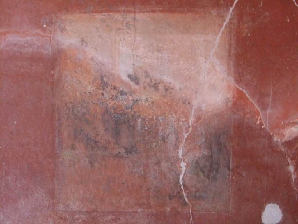 I.8.9 Pompeii.  March 2009. Room 3.  Rear room of caupona.  Remains of wall painting on west wall.