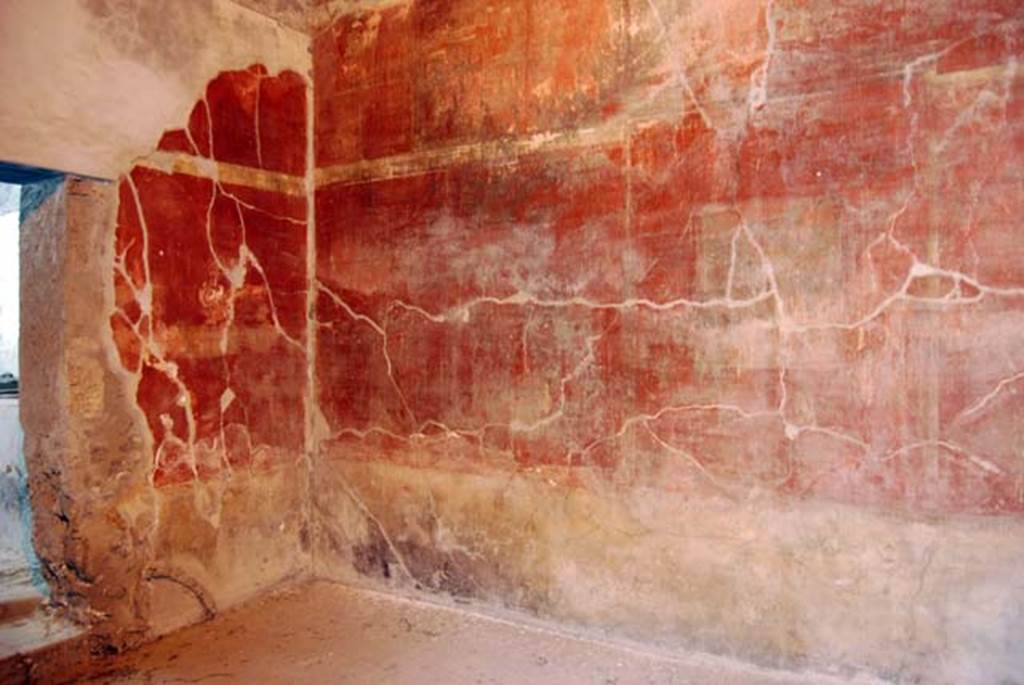I.8.9 Pompeii.May 2013.  Room 3, looking towards north-east corner, with the doorway to caupona just visible on the left in the north wall. Photo courtesy of Paula Lock.
