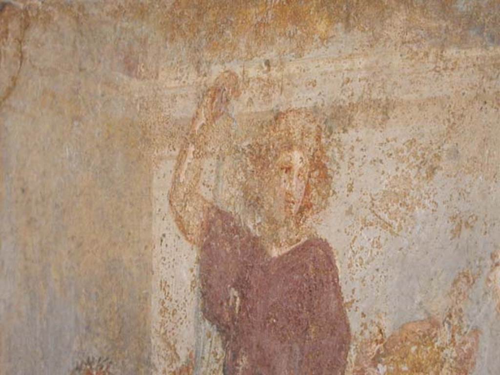 I.8.9 Pompeii. May 2015. Room 7, detail from wall painting of Europa and the Bull. 
Photo courtesy of Buzz Ferebee.

