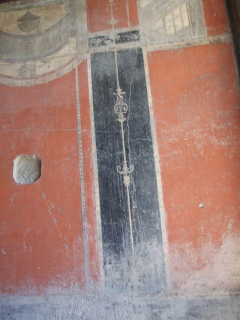 I.8.9 Pompeii.  March 2009. Room 7. Triclinium.  East wall. Lower level. South end.