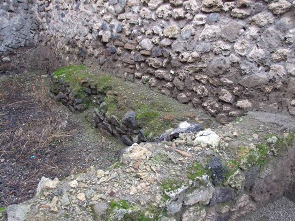 I.8.17 Pompeii. December 2007. Room 20, north wall with remains of structure.
