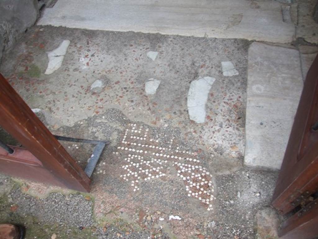 I.8.17 Pompeii. December 2007. Prothyrum 1, mosaic floor in entrance.