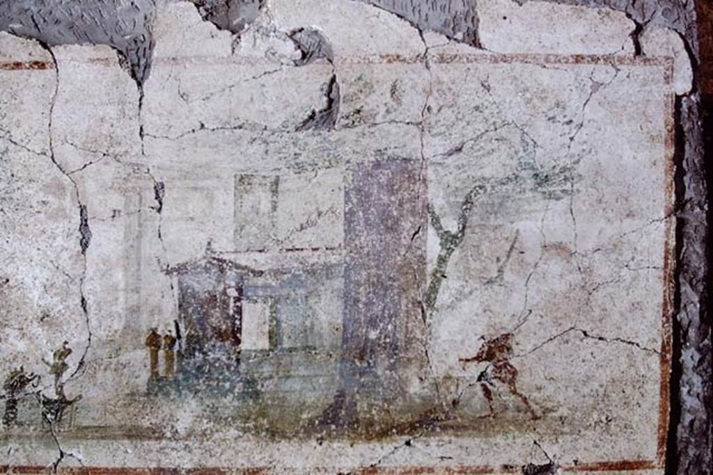 I.9.14 Pompeii., 1968. North end of landscape with three temples from upper west wall of garden area.. Photo by Stanley A. Jashemski.
Source: The Wilhelmina and Stanley A. Jashemski archive in the University of Maryland Library, Special Collections (See collection page) and made available under the Creative Commons Attribution-Non Commercial License v.4. See Licence and use details. J68f1435