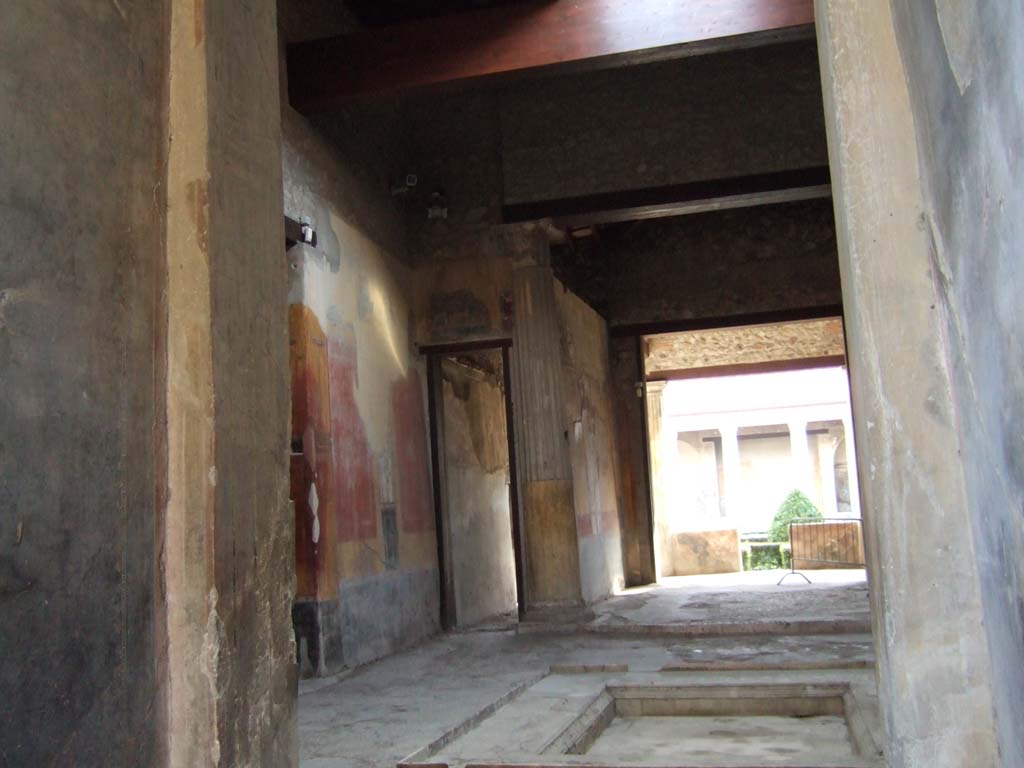 I.10.4 Pompeii. December 2018. Looking towards north side of atrium and entrance doorway. Photo courtesy of Aude Durand.