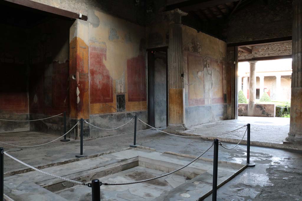 I.10.4 Pompeii. December 2018. 
Atrium, looking towards east wall in south-east corner, near corridor 9 and tablinum. Photo courtesy of Aude Durand.

