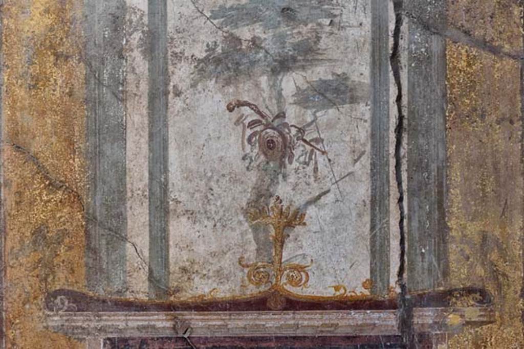 I.10.4 Pompeii. April 2018. East wall of atrium, detail from panel in south-east corner. Photo courtesy of Ian Lycett-King. Use is subject to Creative Commons Attribution-NonCommercial License v.4 International.
