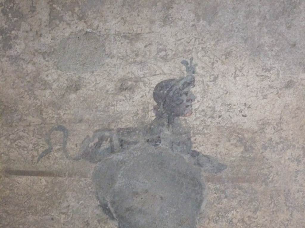 I.10.11 Pompeii. September 2021. Room 7, detail of painted decoration on south wall. Photo courtesy of Klaus Heese.