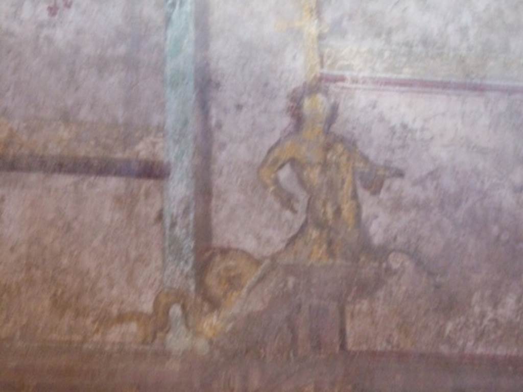 I.10.11 Pompeii. March 2009. Room 9, painting of a triton from north wall of cubiculum.  See Bragantini, de Vos, Badoni, 1981. Pitture e Pavimenti di Pompei, Parte 1. Rome: ICCD. (p.141).
