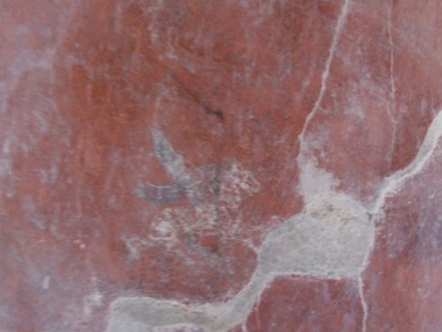 I.10.11 Pompeii.  March 2009.  Room 12.  Cubiculum.  East wall.  North end.  Painting of Pegasus.