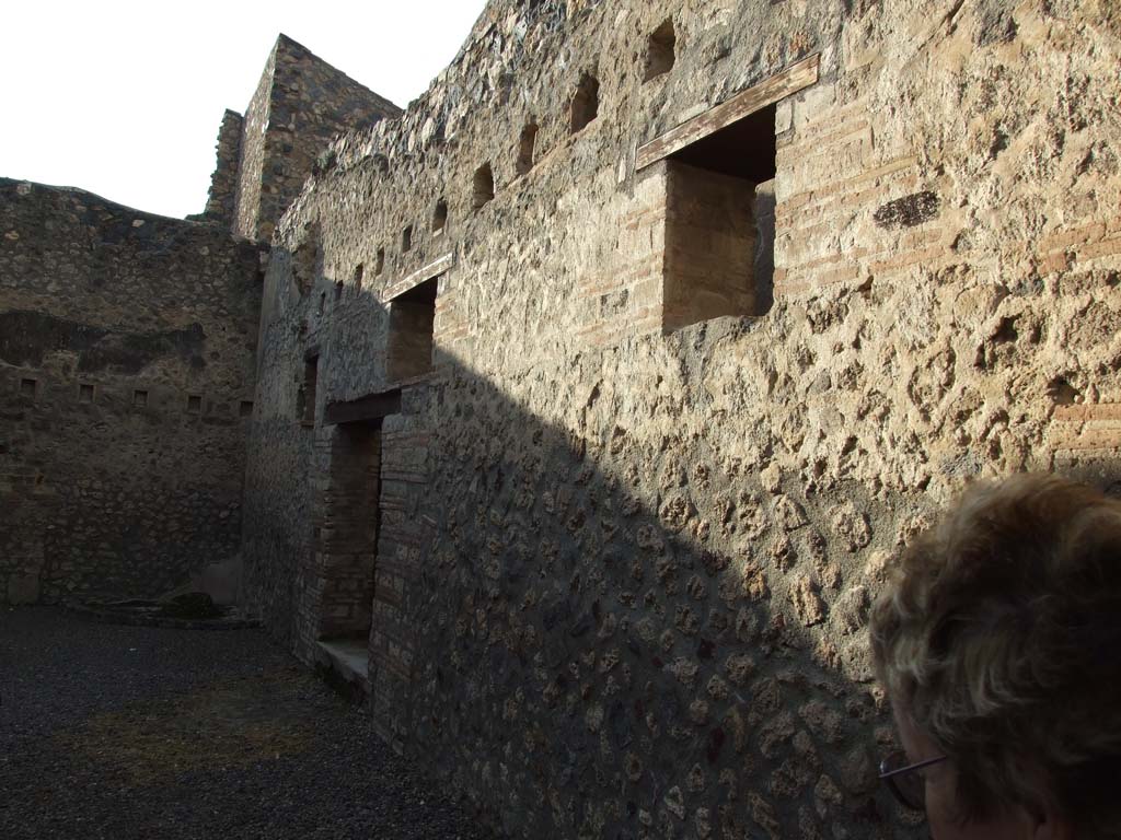 I.10.14 Pompeii. December 2006. North wall of stable. Looking west.