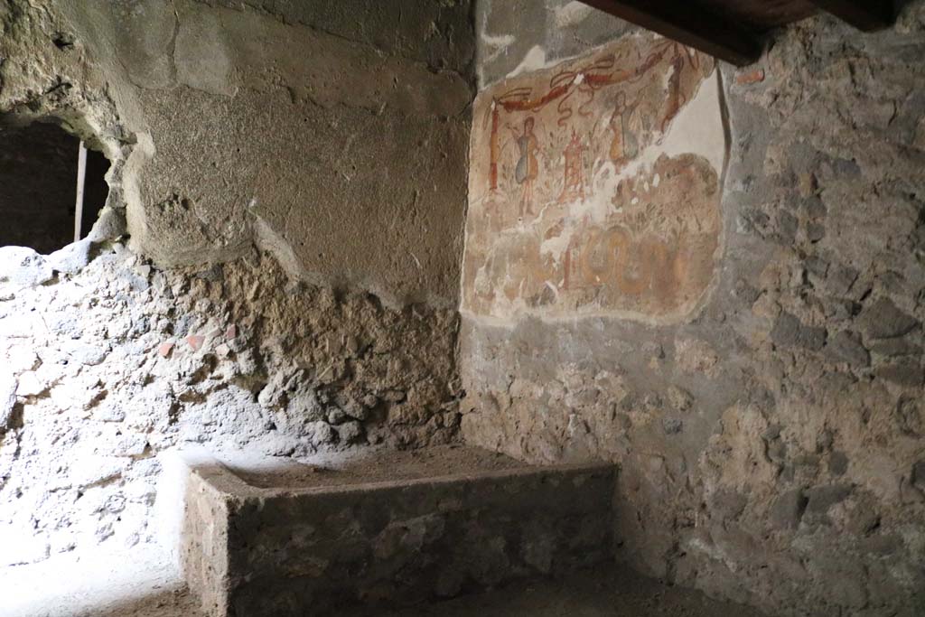 I.12.3 Pompeii. December 2018.
Room 4, looking towards north wall and north-east corner in kitchen. Photo courtesy of Aude Durand.