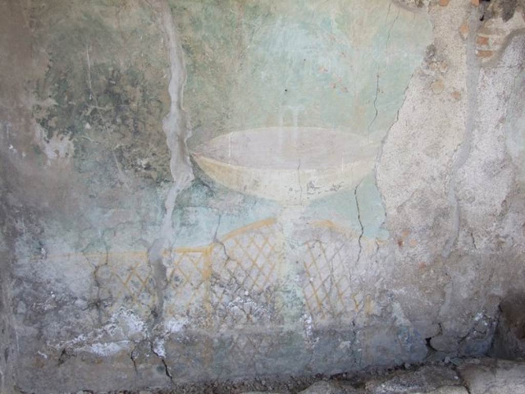 I.12.16 Pompeii. March 2009. Room 4. East wall. Detail of Garden painting.