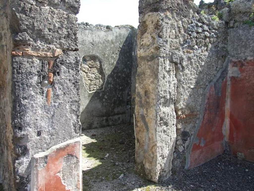 I.12.16 Pompeii. March 2009. Doorway to room 6 in south east corner of atrium.