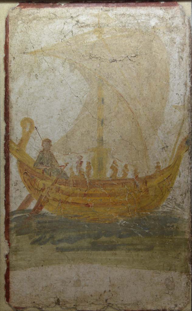 I.13.9 Pompeii. March 2019.
Wall painting from exterior wall on south side of the entrance.
Foto Taylor Lauritsen, ERC Grant 681269 DÉCOR.