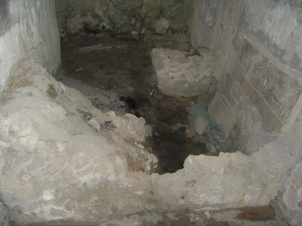 I.14.2 Pompeii. July 2008. Room J, kitchen, looking north from room I. Photo courtesy of Guilhem Chapelin. 